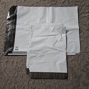 White and Black Shipping Poly Mailers 10 15× 20 Mailers And 5 12 X 10 Bags.